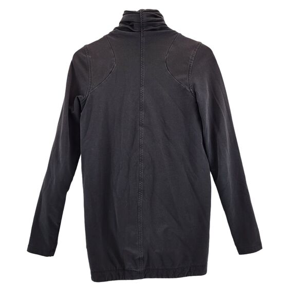 Lululemon "That's A Wrap" French Terry Tunic Jacket Size 4 Black Asymmetrical - Picture 4 of 11